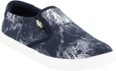 

Voila Printed Slip On Sneakers For Men(Navy, White, Navy blue;white