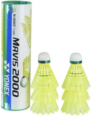 

Yonex 'Mavis 2000' shuttle cock Nylon Shuttle - Yellow(Medium Slow, 76, Pack of 1)
