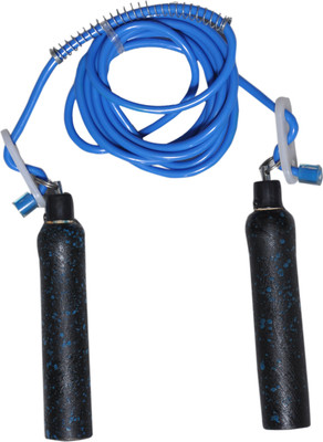 

PMG Â Wooden Handle Pvc Rope For Gym Training, Fitness & WorkoutÂ Freestyle Skipping Rope(Blue, Pack of 1), Multicolor