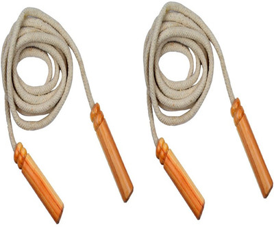 

Take Care WOODEN HANDLE SKIPPING ROPE (PACK OF 2) Freestyle Skipping Rope(Multicolor, Length: 100 cm)