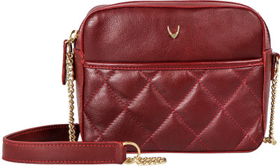 

Hidesign Women Casual Red Genuine Leather Sling Bag