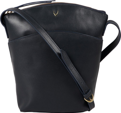 

Hidesign Women Casual Blue Genuine Leather Sling Bag