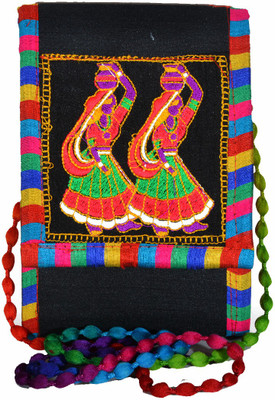 

KRISHNA HANDLOOM Girls Casual Red Cotton Sling Bag