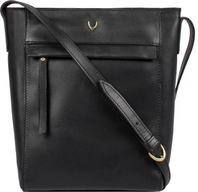 

Hidesign Women Casual Black Genuine Leather Sling Bag