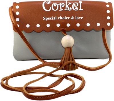 

SKOLL Women Casual Brown Synthetic Leather Sling Bag