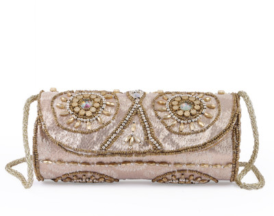 

Gaurapakhi Women Evening/Party Gold Silk Sling Bag