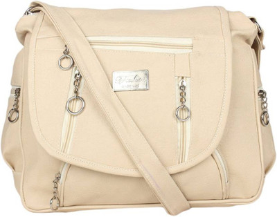 

SK NOOR Women Evening/Party, Casual, Formal, Sports White PU Sling Bag