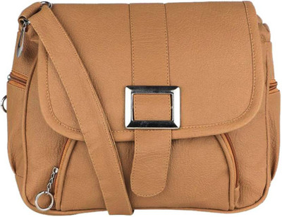 

Sleema Fashion Women Evening/Party, Casual, Formal, Sports Brown PU Sling Bag