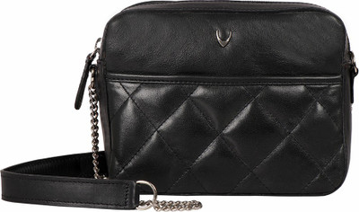 

Hidesign Women Casual Black Genuine Leather Sling Bag