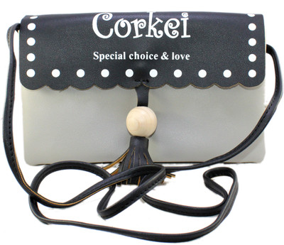 SKOLL Women Casual Black Synthetic Leather Sling Bag