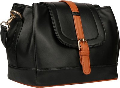 

Arfafashions Women Formal Black PU Sling Bag