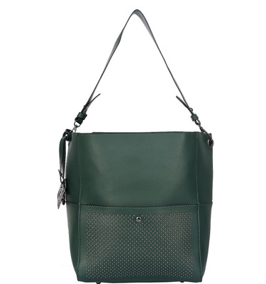 

Fiona Trends Women Casual Green PU Shoulder Bag