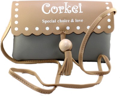 

SKOLL Women Casual Beige Synthetic Leather Sling Bag