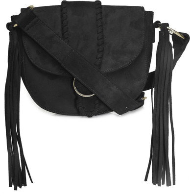 

London Rag Women Casual Black Synthetic Leather Sling Bag