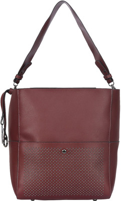 

Fiona Trends Women Casual Maroon PU Shoulder Bag