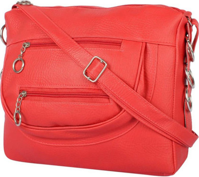 

Camelus Women Casual Red PU Sling Bag