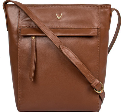 

Hidesign Women Casual Tan Genuine Leather Sling Bag