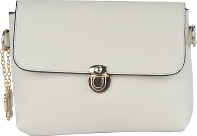 

Butterflies Women Casual White PU Sling Bag