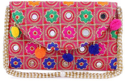 

Gaurapakhi Women Casual Pink Velvet Sling Bag