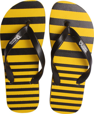 

Sports Meister Sports Meister for Fashionable Men's Yellow Color Zebra Crossing Printing Designs Rubber Flip Flop Flip Flops