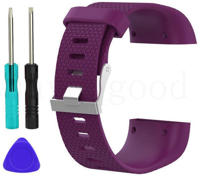 

CELLFATHER Silicone Strap For fitbit Surge With screwdriver tool Kit Smart Watch Strap(Purple)