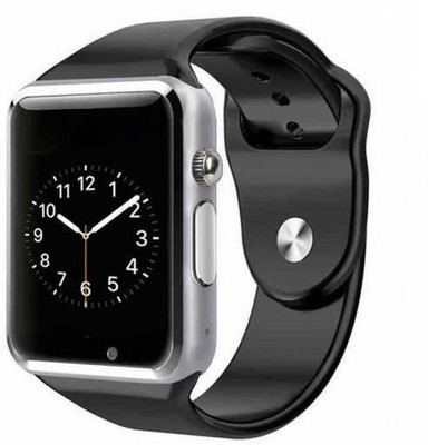 

MUSTTALK Bluetooth Smartwatch with Camera/Sim & SD Card Slot/Calling Function/Touch Screen for Smsng_Glxy_J2 (2016) Silver Smartwatch(Black Strap Free Size)