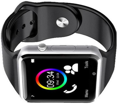 

MUSTTALK Bluetooth Smartwatch with Camera/Sim & SD Card Slot/Calling Function/Touch Screen for Zfon_ Max Pro M1 Silver Smartwatch(Black Strap Free Size)