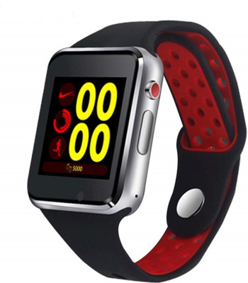 

Junaldo M3 Miwear advance smart phone watch with sim, Bluetooth and memory card supportable watch for all android and smart phones black Smartwatch(Black, Red Strap Free Size)