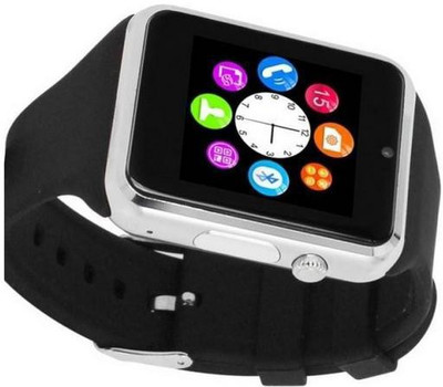 

BeatCell Bluetooth Smart Watch Compatible With All 3G , 4G Phone With Camera And Sim Card Support Silver Smartwatch(Black Strap Free Size)