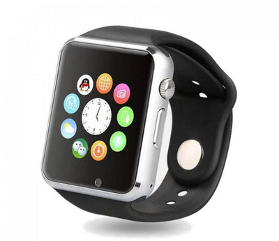 

MUSTTALK Bluetooth Smartwatch with Camera/Sim & SD Card Slot/Calling Function/Touch Screen for Elite_4G Silver Smartwatch(Black Strap Free Size)