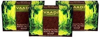 

Vaadi Herbals Becalming Tea Tree Soap Anti-Acne Therapy (75 Gms)(75 g, Pack of 3)