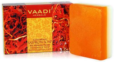 VAADI HERBALS Luxurious Saffron Soap - Skin Whitening Therapy (75 Gms)