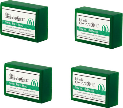 

Khadi Organique Khadiorganique neem tulsi soap- Pack of 4(500 g, Pack of 4)