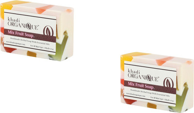 

Khadi Organique Khadiorganique Mix Fruit Soap-Pack of 2(250 g, Pack of 2)
