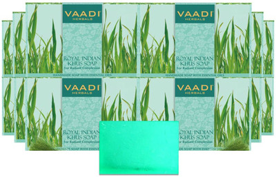 

Vaadi Herbals Royal Indian Khus Soap With Olive & Soyabean Oil (75 Gms)(75 g, Pack of 12)