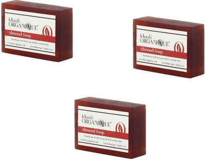 

Khadi Organique Khadiorganique Almond Soap (Pack of 3)(375 g, Pack of 3)