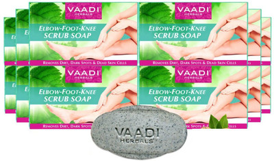 

Vaadi Herbals Elbow-Foot-Knee Scrub Soap with Almond & Walnut Scrub (75 Gms)(75 g, Pack of 12)