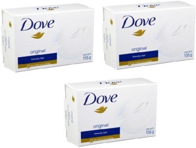 

Dove Imported (Made in Germany) Original Soap Beauty Bar, 135g Each(405 g, Pack of 3)