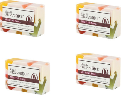 

Khadi Organique Khadiorganique Mix Fruit Soap-Pack of 4(500 g, Pack of 4)