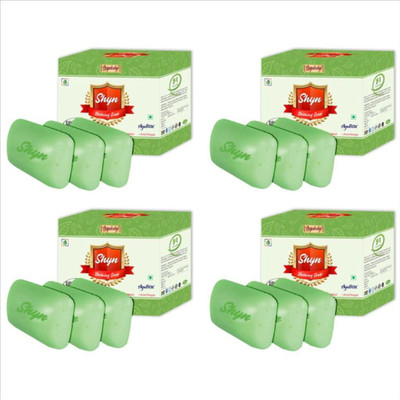 

Aayushalya SHYN NATURAL BATHING BAR (110gm x 12pcs) – (Pack of 4 x 3 Bars) - Grade 1, TFM 76% Soap(1320 g, Pack of 12)