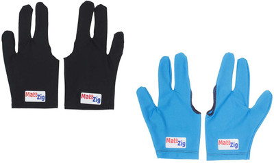 

MattZig Four Pcs of Pool Snooker Billiard Gloves (, Black, Blue