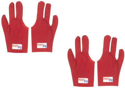 

MattZig Four Pcs of Pool Snooker Billiard Gloves (, Red
