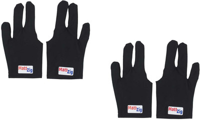 

MattZig Four Pcs of Pool Snooker Billiard Gloves (, Black