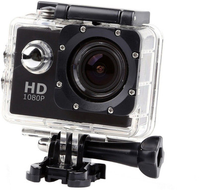 Piqancy Sport Action Camera Full HD 1080p 12mp Sport Action Camera best quailty Waterproof Camera Multiple Photo Shooting Mounted Suitable Sports and Action Camera(Black 12 MP)