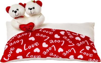 

ToynJoy Beautiful Soft Cream Red Pillow for Couple, Valentine, Birthday Gift - 42 cm(Red)