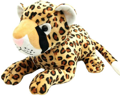 

Miss & Chief Leopard Lying Cute Addorable Teddy Bear Soft Stuffy Toy - 32 cm(Brown)