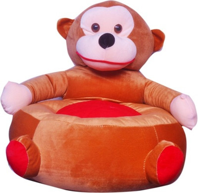 

shah brothers enterprises Toys Cute High Quality Soft Toy Chair | Seat for Baby Sitting | Soft Toy Chair for Kids Birthday | Love-able for Kids | Gift for Kids (Monkey Chair-Brown) - 42 cm(Brown)