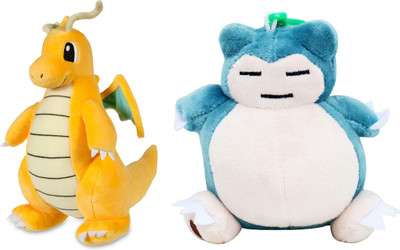 

imodish Pokemon GO Pokeball Set Of 2 Pcs. Dragonite And Snorlex 10-12Cms. Soft Toy Plush Stuffed Toys - 12 cm(Multicolor)