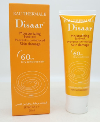 

Disaar Moisturizing sunblock Prevent sun damage - SPF 60(80 ml)