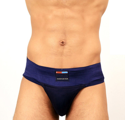 

QUINERGYS ™ Navy Blue - Gym Cotton Supporter Athletic Fit Brief Multi Sports Abdomen Support (, Navy Blue